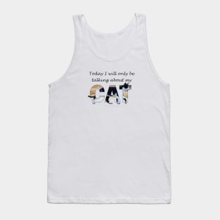 Today I will only be talking about my cat - black and white cat oil painting word art Tank Top